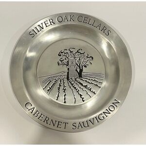 Silver Oak Cellars Cabernet Sauvignon Metal Wine Plate Charger Napa Valley 12"